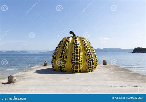 NAOSHIMA, JAPAN. JUNE 6: Yayoi Kusama`s Giant Pumpkin Sculpture Editorial Image | CartoonDealer ...