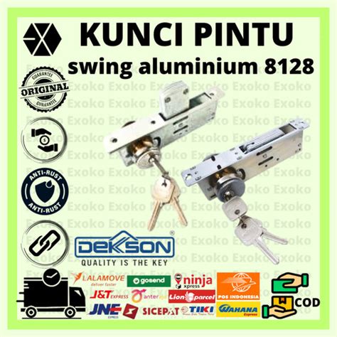 Jual Kunci Pintu Swing Aluminium 8128 DEKSON Lidah Panjang Jakarta