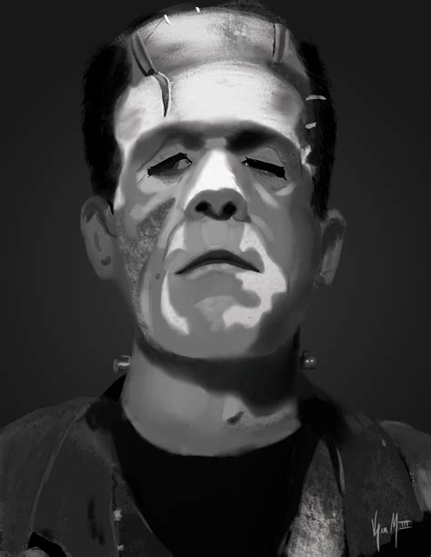 Artstation Frankensteins Monster Grayscale Study