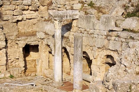 Sitio De Excavaci N Arqueol Gica En El Templo De Apolo Corinto Grecia