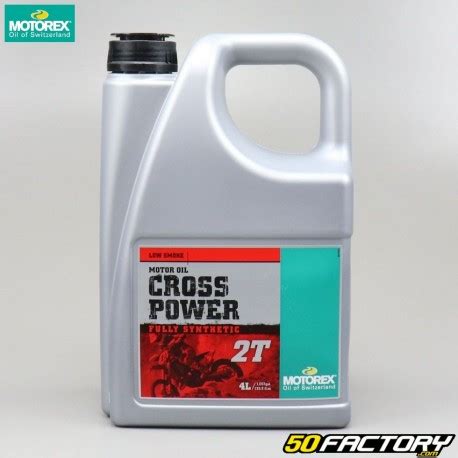 Huile moteur 2T Motorex Cross Power 100 synthèse 4L Pièce moto 2T