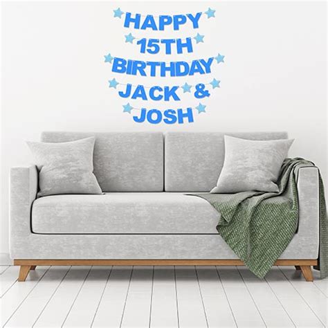 Personalised Happy 15th Birthday Name And Name Twins Recyclable Card