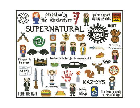 Supernatural Cross Stitch Pattern Etsy