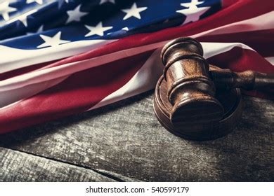 Judge Gavel Background Usa Flag Stock Photo Edit Now