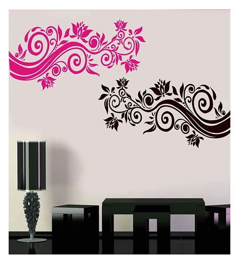 Kayra Decor Combo Swirl Floral And Modern Wall Design Stencils For Wall