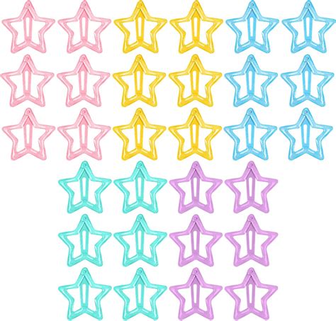 Amazon Pcs Star Snap Hair Clips Non Slip Star Hair Accessories