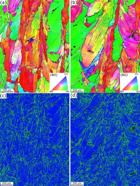 Ab Ebsd Ipf And Cd Kernel Average Misorientation Kam Maps