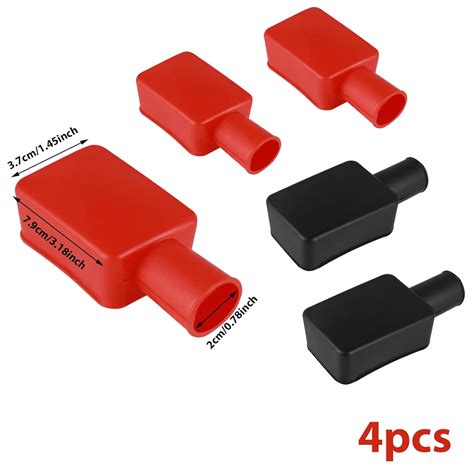 simarro 4 cubiertas de terminales de batería protector de terminal de
