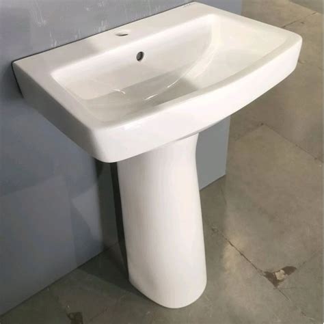 White Ceramic Pedestal Washbasin At Rs Ceramic One Piece