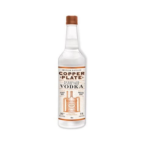 Copper Plate Vodka 700ml Abv 37 Luca Collections