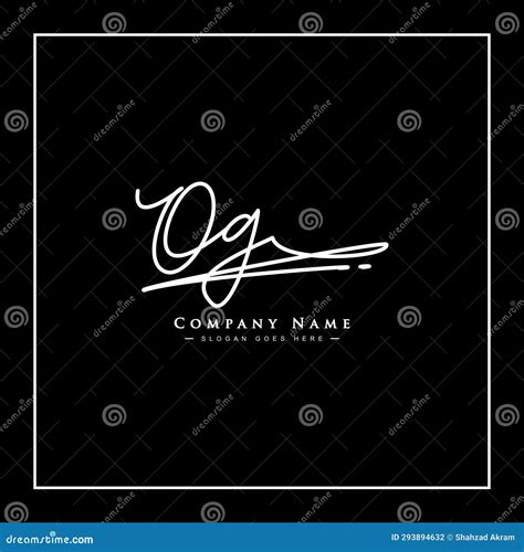 Handwritten Signature Logo For Initial Letter OG Vector Logo Template