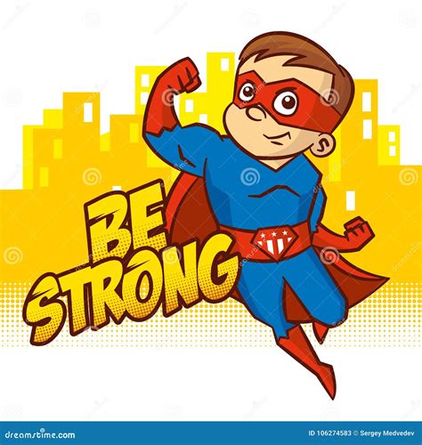 Superhero Boy Cartoon Character Stock Illustration Illustration Of