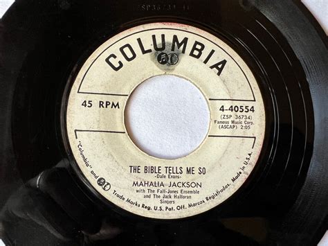 Mahalia Jackson A Satisfied Mindthe Bible Tells Me So Columbia 4 40554