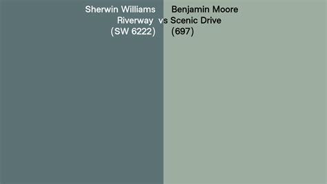 Sherwin Williams Riverway Sw 6222 Vs Benjamin Moore Scenic Drive 697