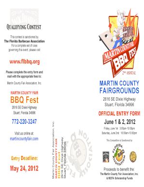 Fillable Online FAIRGROUNDS BBQ Fest Fax Email Print PdfFiller