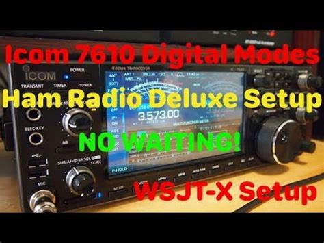 Icom 7610 HRD DM780 WSJT X Basic Setup YouTube