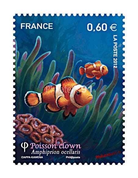 Timbre De France N Poisson Clown S Rie Nature Faune