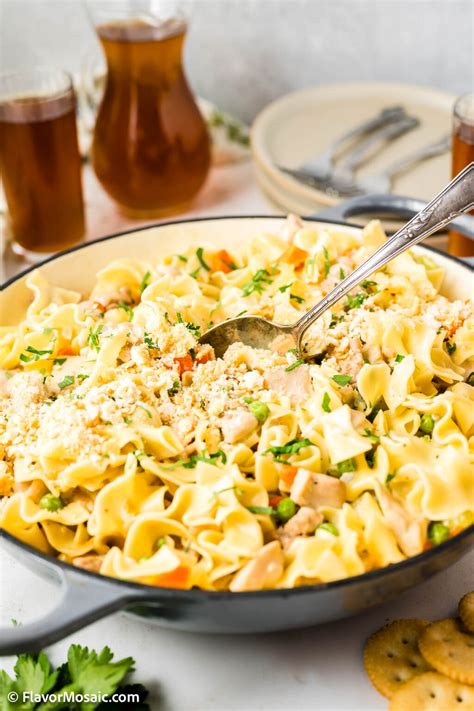 Chicken Pot Pie Noodle Skillet Flavor Mosaic