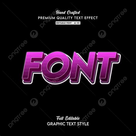 Editable Font Effect Vector Hd Images 3d Neon Effect Editable Font