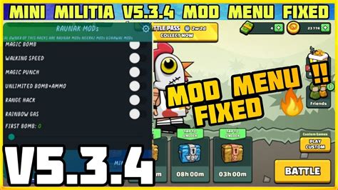 Mini Militia Mod Menu V Unlimited Everything Unlimited Money