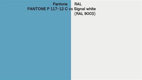 Pantone P C Vs Ral Signal White Ral Side By Side Comparison