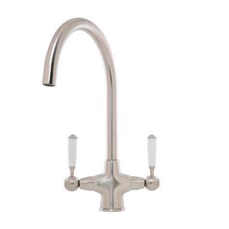 Shaftsbury Traditional Dual Lever Tap Pewter Caple