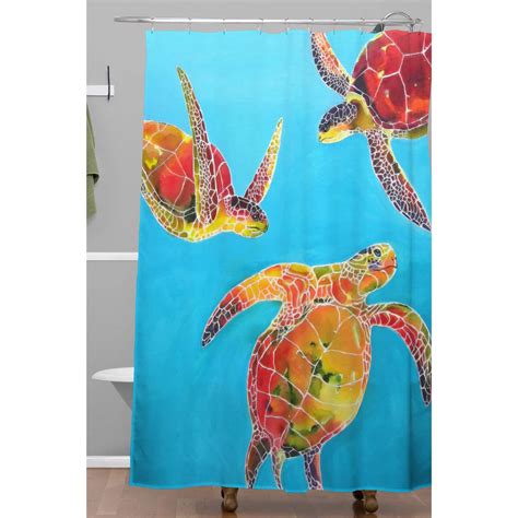 Deny Designs Clara Nilles Tie Dye Sea Turtles Shower Curtain Bed Bath