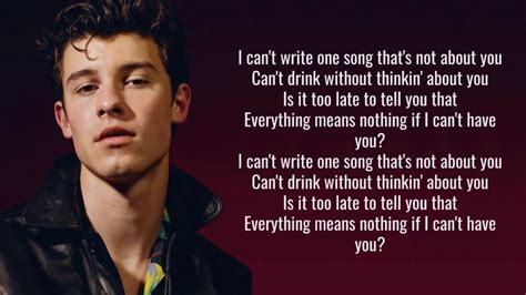 Shawn Mendes If I Cant Have You Lyrics Youtube