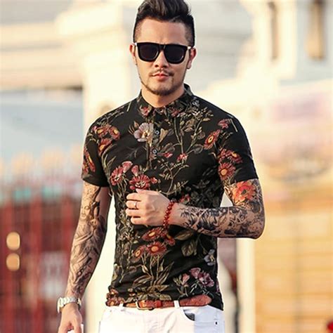 Polo Shirts For Men Floral Uk