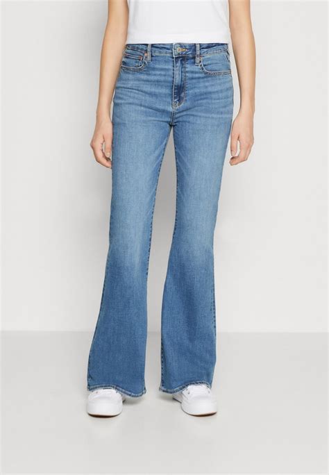 American Eagle Super High Rise Jeans A Zampa Cool Hand Blueblu