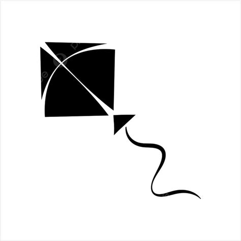 Kite Flying Silhouette PNG Free, Kite Icon Flying Abstract Black, Wind ...