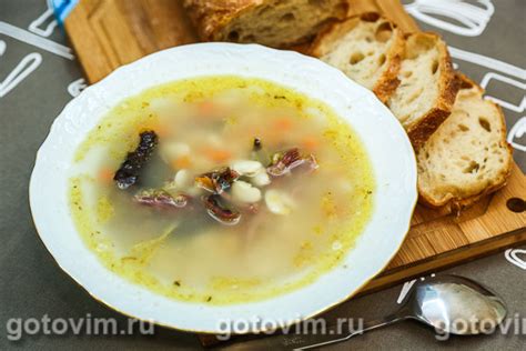 Суп с копченым гусем и белой фасолью. Рецепт с фото