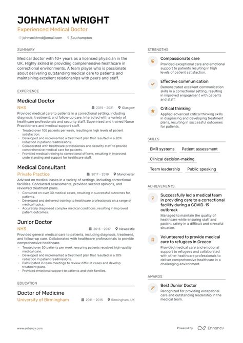 3 Doctor Cv Examples For 2023