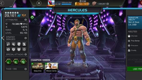 Rank 5 Ascended Hercules Damage Showcase INSANE YouTube