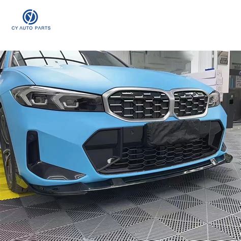 Carbon Fiber D Style Front Bumper Lip For Bmw Series G Lci