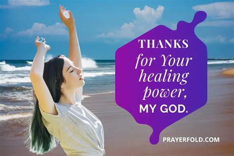 Thank You God for Healing Me Prayers - Prayer Fold