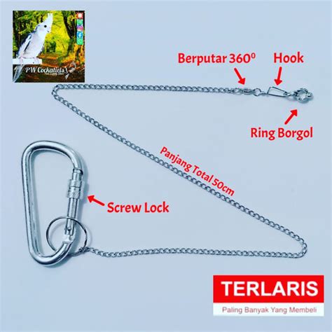 Jual Rantai Burung Lovebird Ring Borgol Kaki Burung LoveBird LB Love