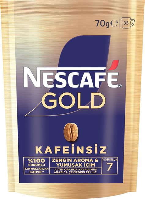 Nescaf Gold Kafeinsiz Z Nebilir Kahve Ekopaket Gr Amazon