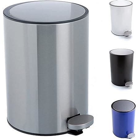 WENKO Poubelle De Salle De Bain Inox Mini Poubelle Salle De Bain 3L