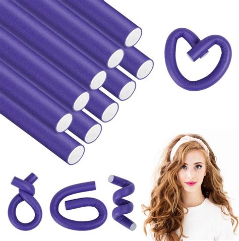 Aoowu Pcs Flexi Rods For Hair Heatless Hair Rollers Bendy Foam