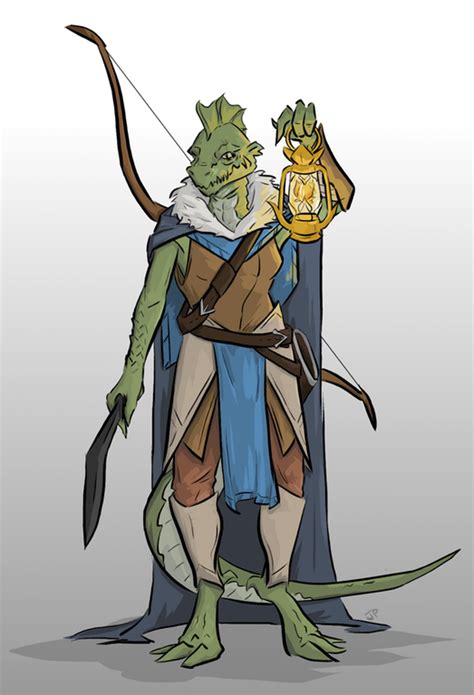 Rf Azura Female Lizardfolk Ranger Characterdrawing Character Art