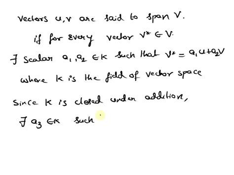 Solved Suppose V V V V Span A Vector Space Prove That The