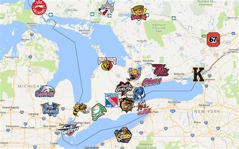 OHL Map | Teams | Logos - Sport League Maps