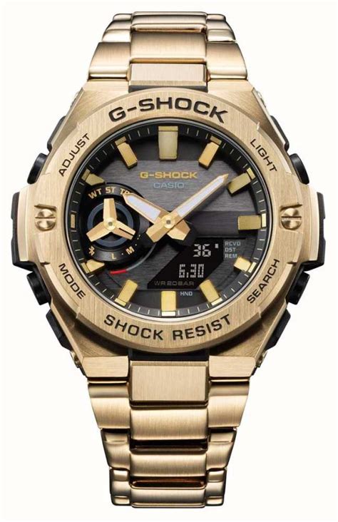 Casio G Steel B500 Series Gold Toned Solar Powered Watch Gst B500gd