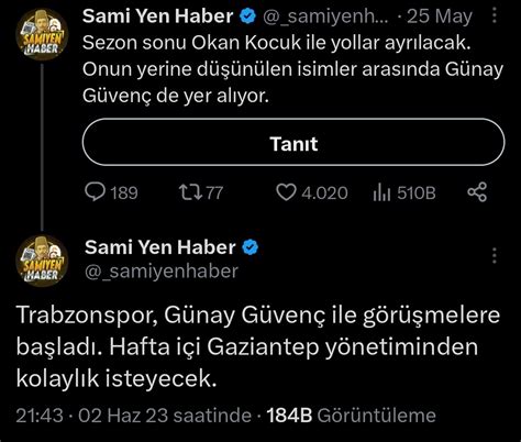 Sami Yen Haber on Twitter Gaziantep FK Teknik Direktörü Günay