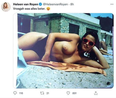 Free The Nipple Heleen Van Royen Gooit Haar Borsten Op Internet VK