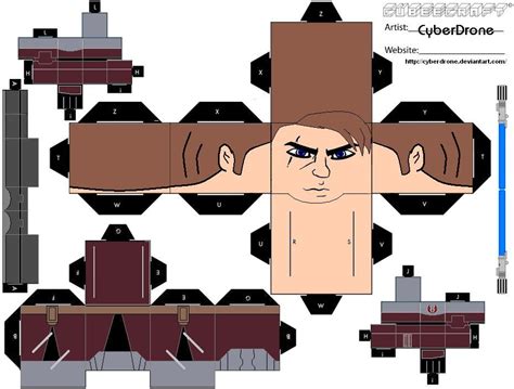 Anakin Skywalker Cubee 3d Paper Paper Toys Papel Craft Heman Bad