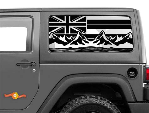 Jeep Wrangler Rubicon Hardtop Windshield Decal JKU JLU 2007 2019 Or