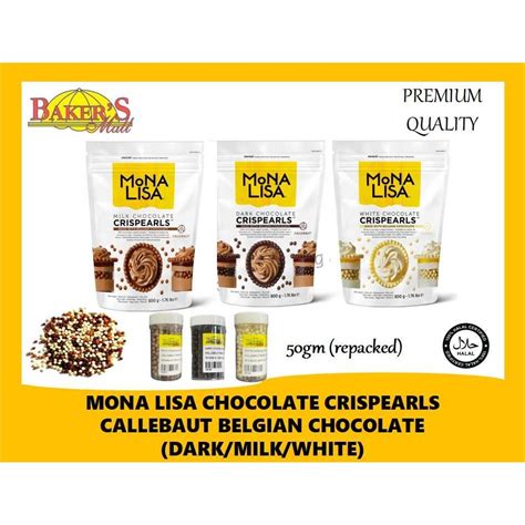 Mona Lisa Chocolate Crispearls Callebaut 50gm Repacked Dark Milk