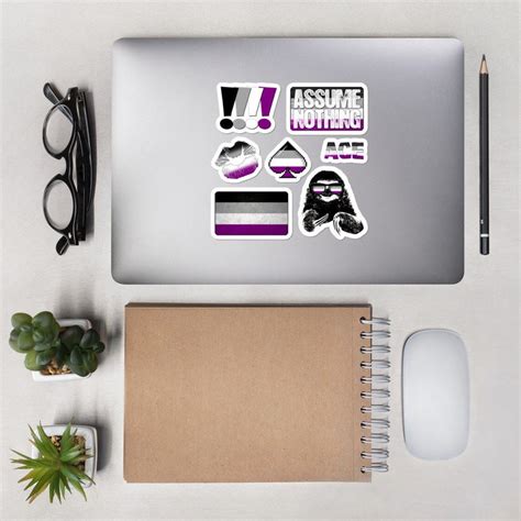 Asexual Ace Pride Flag Sticker Set Etsy Hong Kong